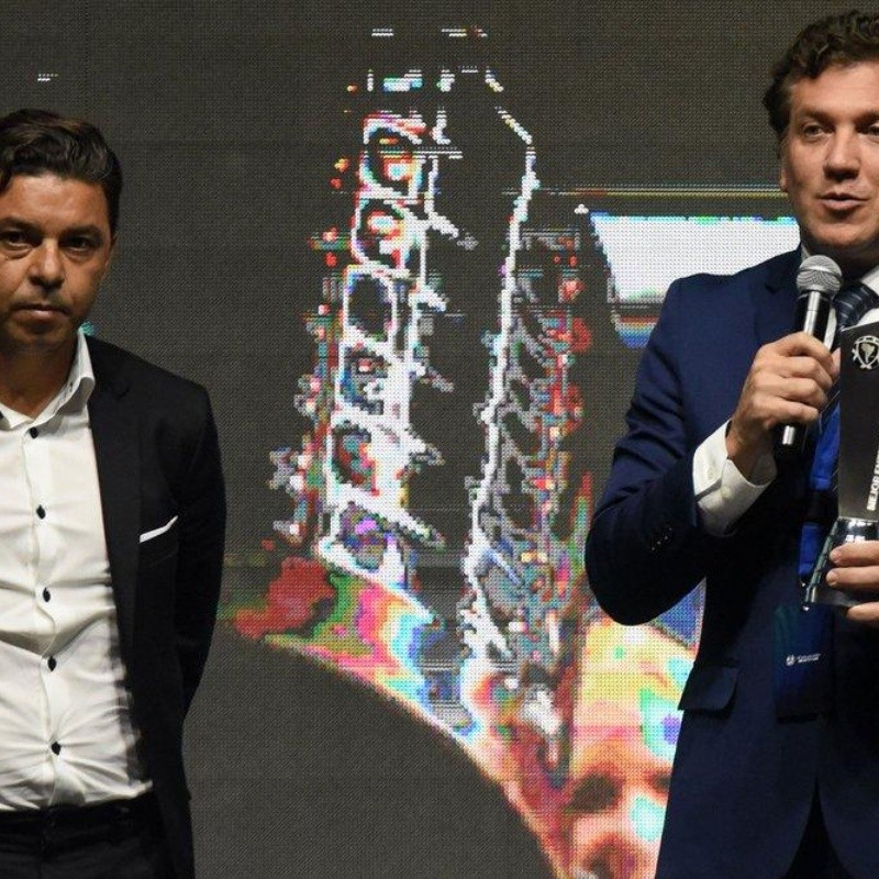 Ahora Conmebol lo premió a Gallardo "por ganar la copa más importante del mundo"