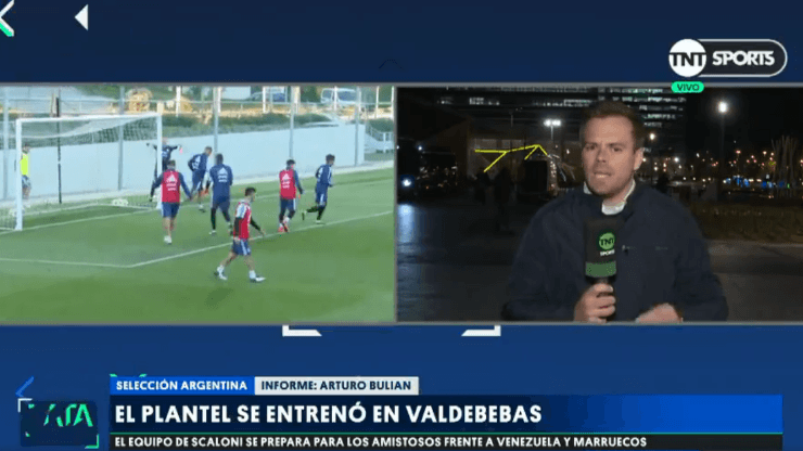 TNT Sports: Messi no pudo terminar la práctica con la Selección Argentina