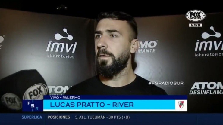 Lucas Pratto fue muy claro.