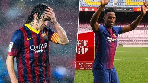 Puyol recordó el paso de Yerry Mina por el Barcelona y lo defendió