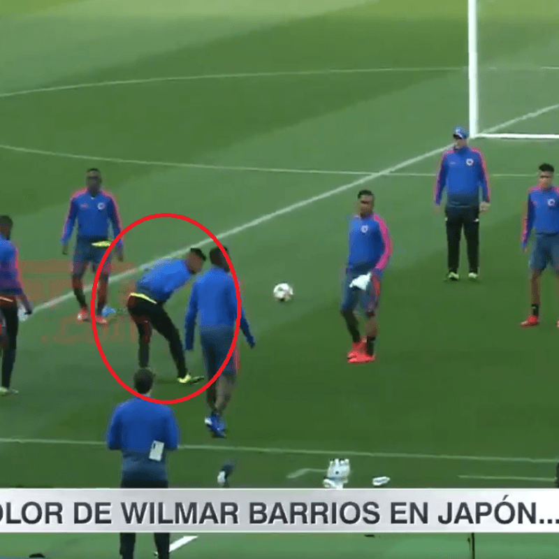 El doloroso accidente de Wilmar Barrios en el entrenamiento de la Selección de Colombia