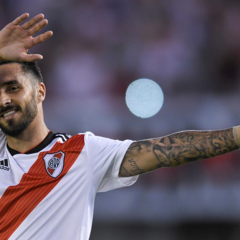 Scocco no pudo terminar el entrenamiento de River