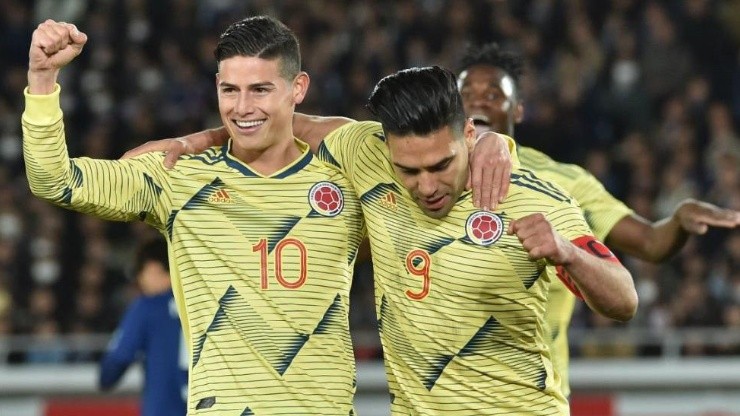 Foto de Radamel Falcao y James Rodríguez.