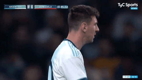 Foto captura de Lionel Messi.