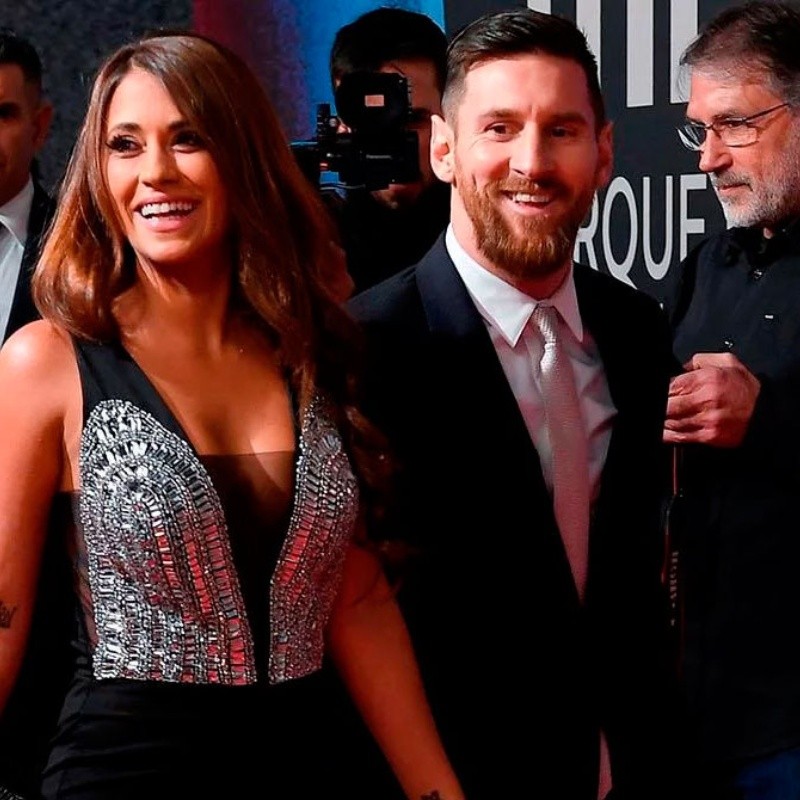 Antonella Roccuzo no aguantaba más, lo fue a buscar Messi y les sacaron una foto muy tierna