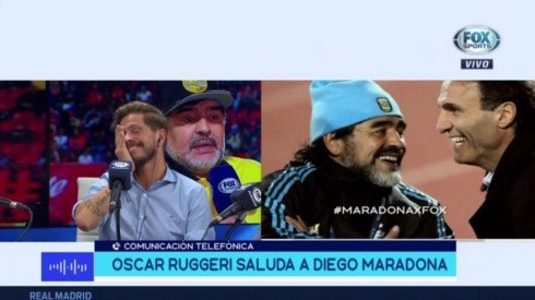 Vignolo cruzó al aire a Ruggeri con Maradona y ellos hicieron reír a todo el estudio