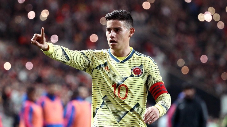 Foto de James Rodríguez, jugador de Colombia.