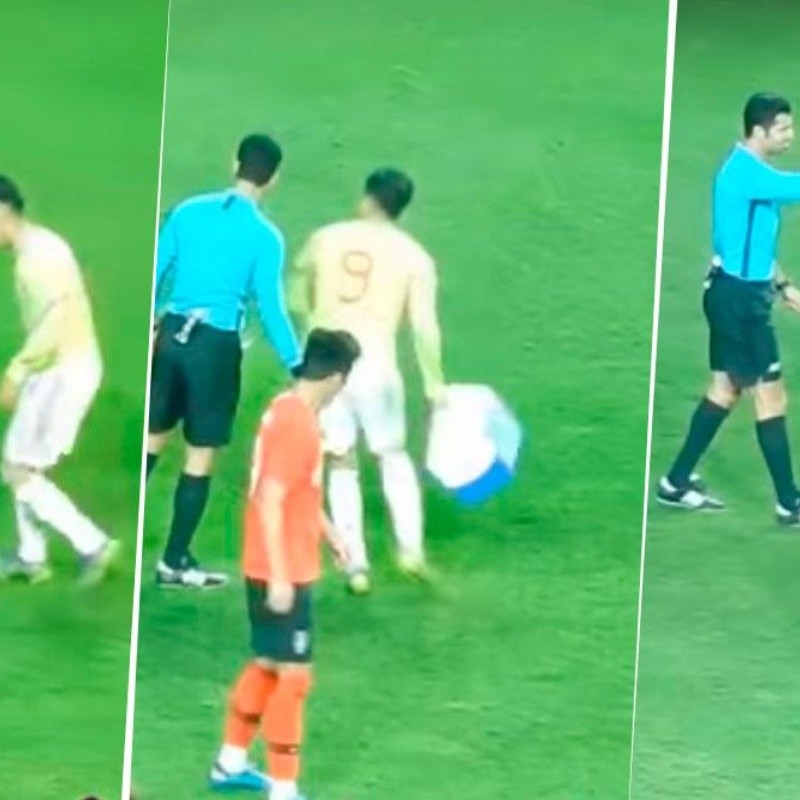 Video: el momento de furia de Falcao frente a Corea que le costó la tarjeta amarilla