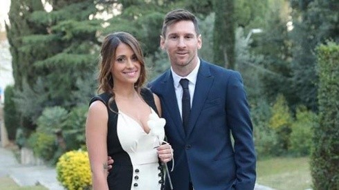 Foto de Lionel Messi con Antonella.