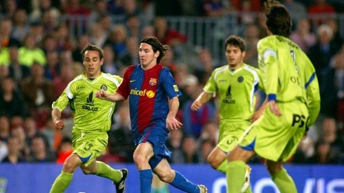 Messi en el recordado partido ante el Barcelona.