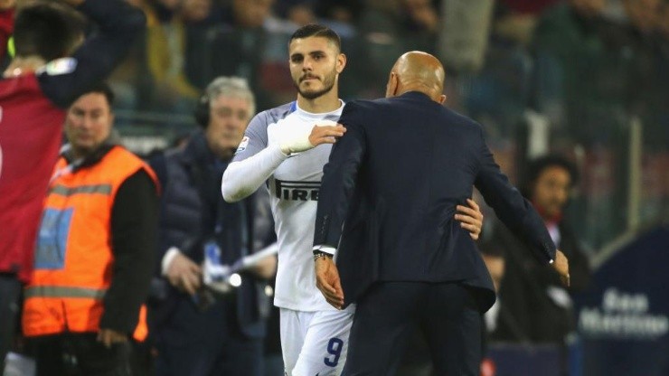 Icardi y Spalletti cuando aún reinaba la paz.