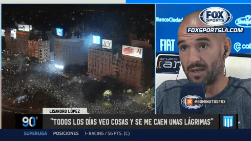 Foto de Lisandro López en la entrevista.