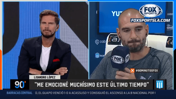 Foto de Lisandro López en la entrevista.