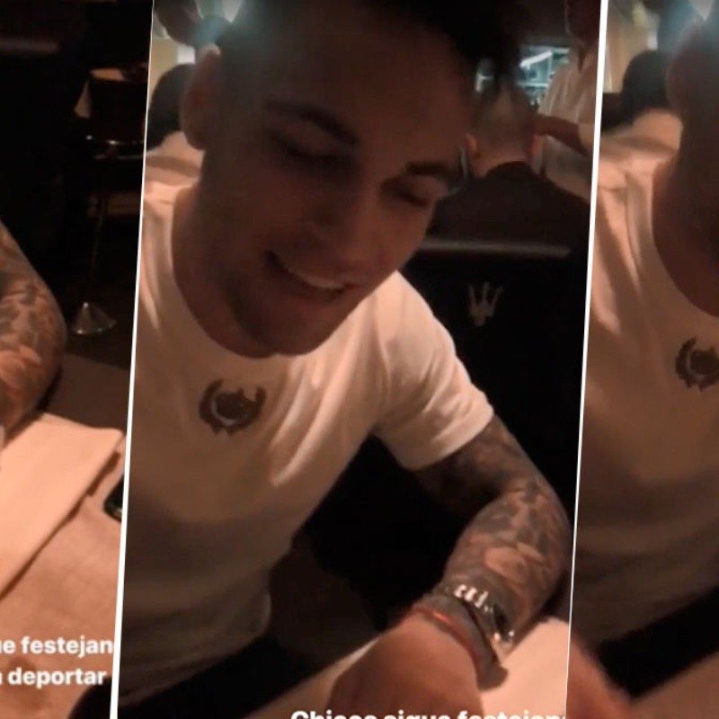 La novia de Lautaro Martínez subió un video de él re manija por el Racing campeón