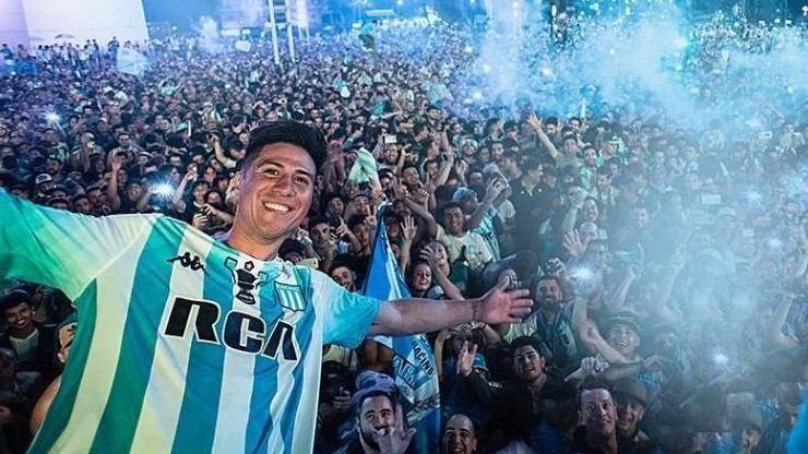 Foto de Cristaldo, delantero de Racing.