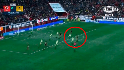 ¡Al ángulo!: Golazo de Miler Bolaños para empatar el partido entre Xolos y América