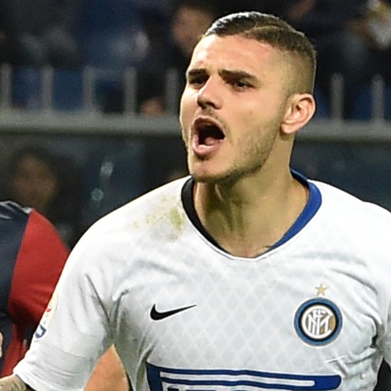 Festeja Mauro Icardi: Inter está buscando nuevo entrenador