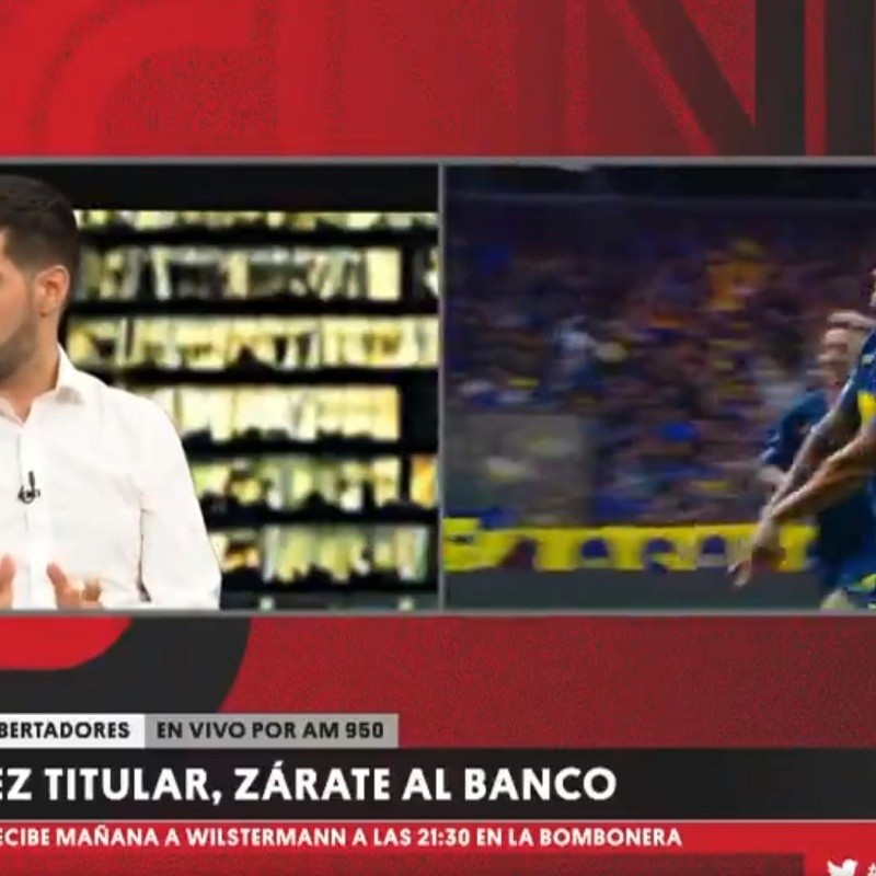 En TNT Sports alertan que Zárate podría irse de Boca si sigue como suplente