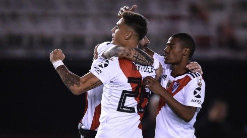 TRIUNFO DEL CAMPEÓN. Martínez Quarta celebra el 2-0 de River ante Alianza Lima (Foto: Getty).