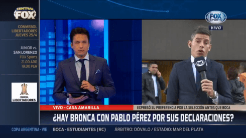 Todo mal: desde FOX Sports aseguran que "el 95% de los hinchas de Boca están molestos con Pablo Pérez"