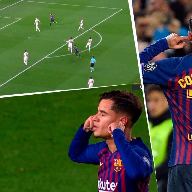 Coutinho metió un golazo para el tercero del Barcelona y provocó al Camp Nou con un gesto