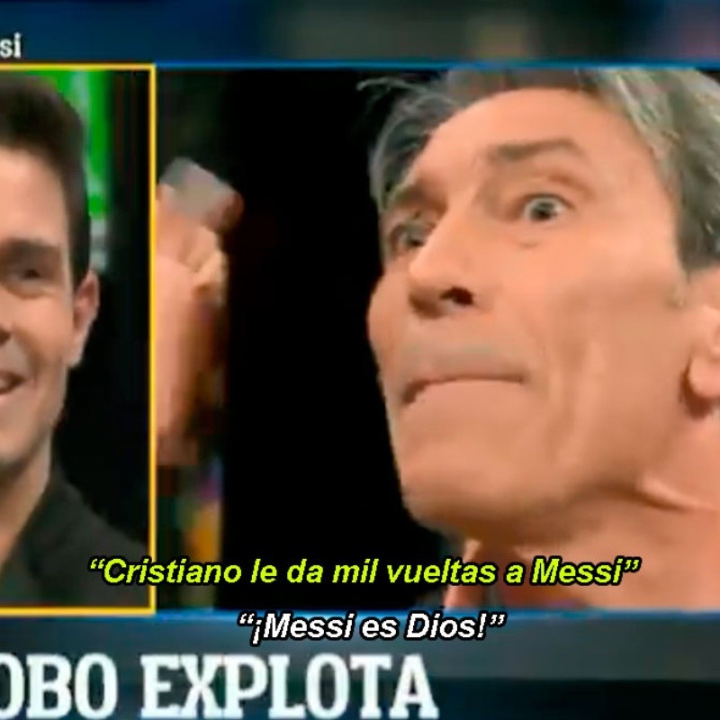 En El Chiringuito se pelearon cara a cara por Messi y Cristiano Ronaldo