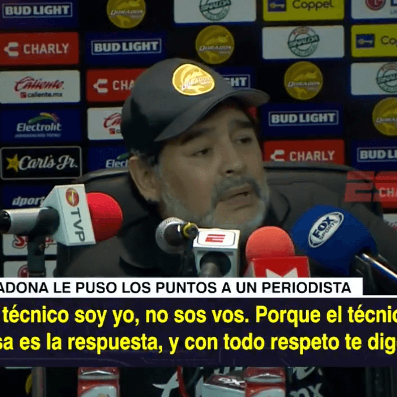 A Diego Maradona le preguntaron por qué puso a un jugador: "Porque el técnico soy yo, no vos"