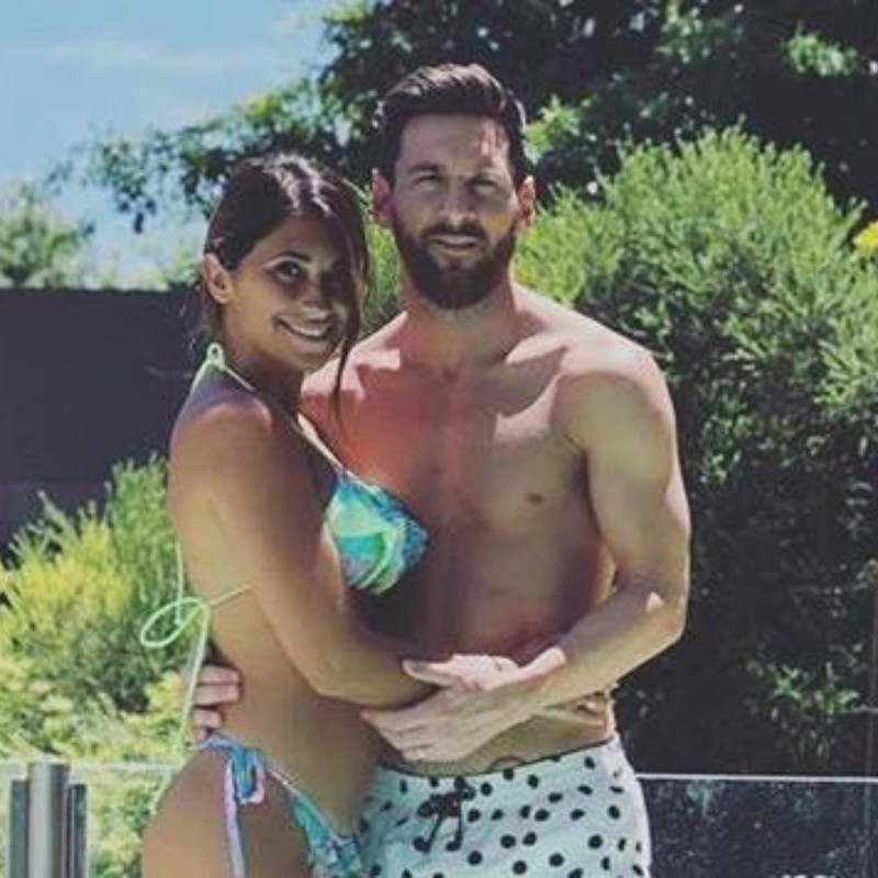 Leo Messi subió una foto de Antonella Roccuzzo sin maquillaje y explotó Instagram