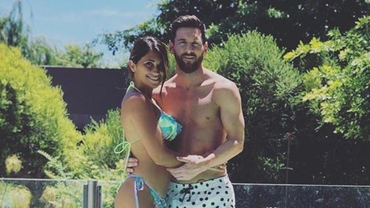 Foto de Lionel Messi y Antonella Roccuzzo.