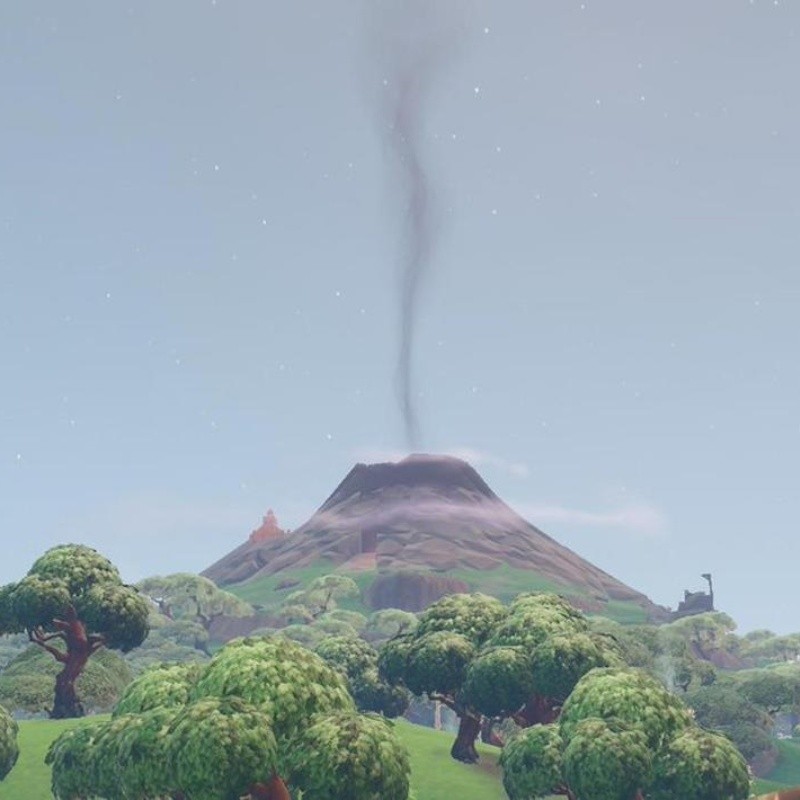 ¡La Runa Flotante de Fortnite provocó que el Volcán comience a lanzar humo!