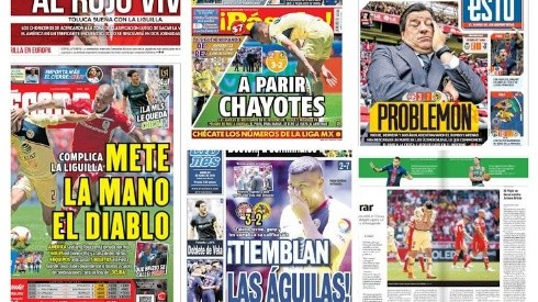 Las portadas de la derrota del América en Toluca