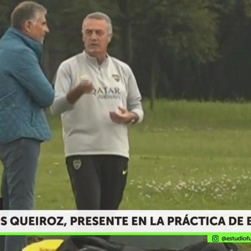 Un solo corazón: Carlos Queiroz visitó la práctica Xeneize