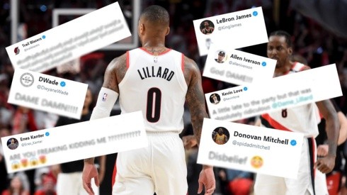 Los jugadores de la NBA se volvieron locos en Twitter con el triple de Damian Lillard