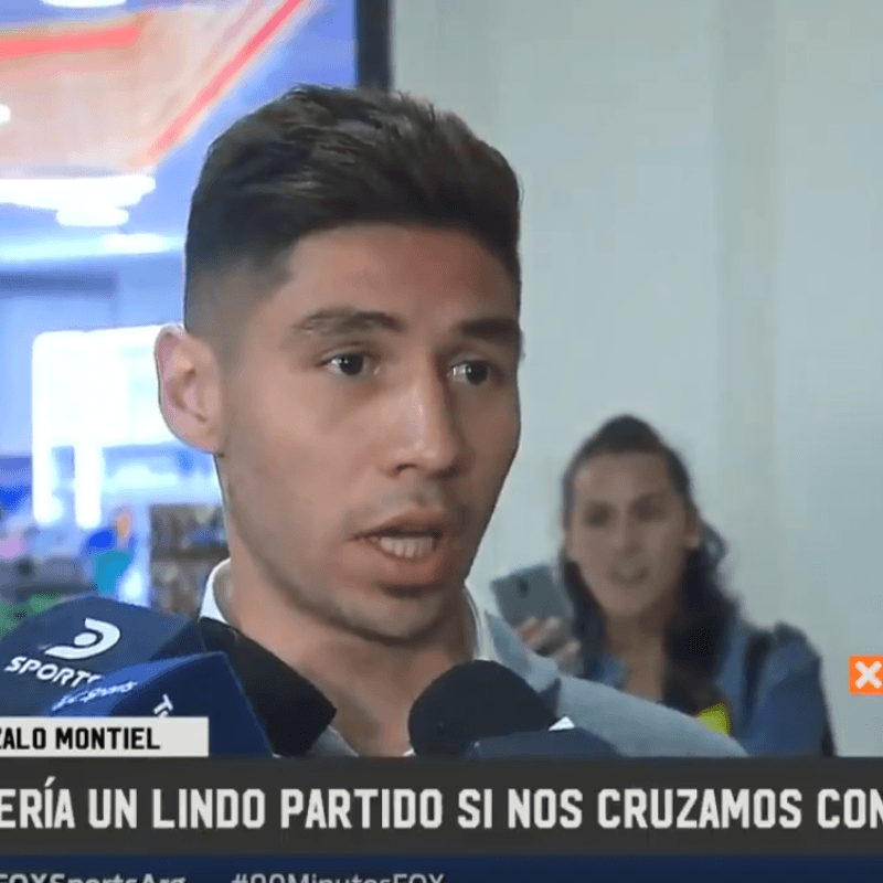 A Benedetto no le gusta esto: Montiel dijo que volver a cruzarse con Boca "sería lindo"