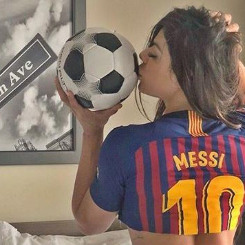 Barcelona salió campeón y Miss Bum Bum, segundos después, subió fotito a Instagram