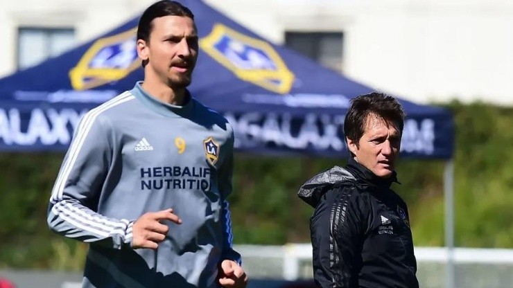 Ibrahimovic y Guillermo, juntos.