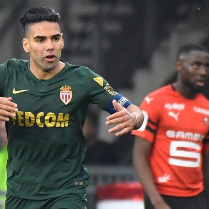 Punto de oro: apareció el héroe Falcao, anotó un doblete y levantó un 0-2 para el Mónaco ante Rennes