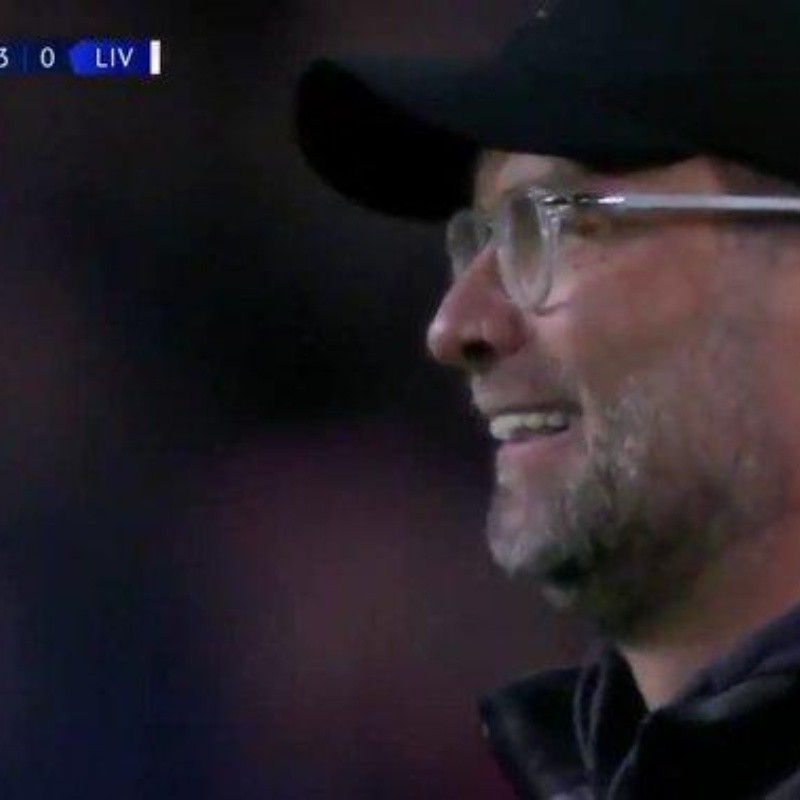 Hasta él lo disfrutó: la cara de Klopp tras ver el golazo de tiro libre de Messi