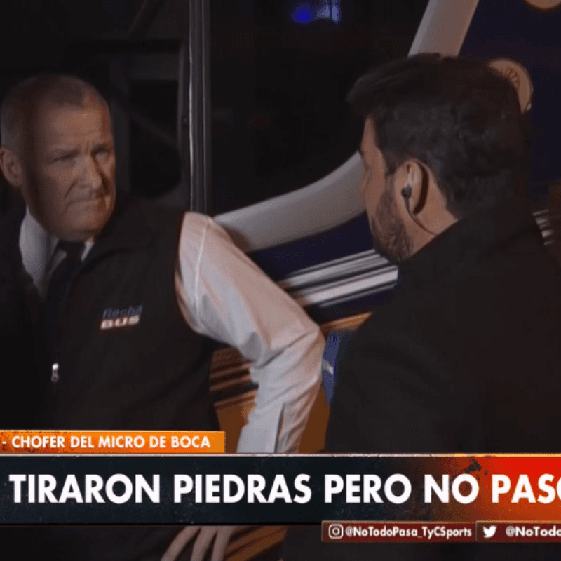 TyC Sports: le tiraron piedras al micro de Boca