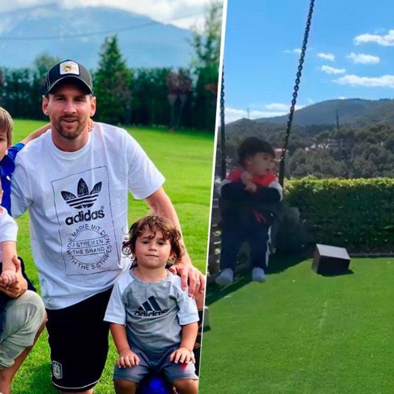 Antonela Roccuzzo mostró como se divierte con sus hijos en el día libre de Messi