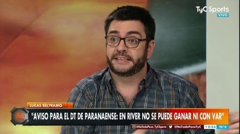 Beltramo, en modo Boca, le habló a Paranaense: "En River no se puede ganar ni con VAR"