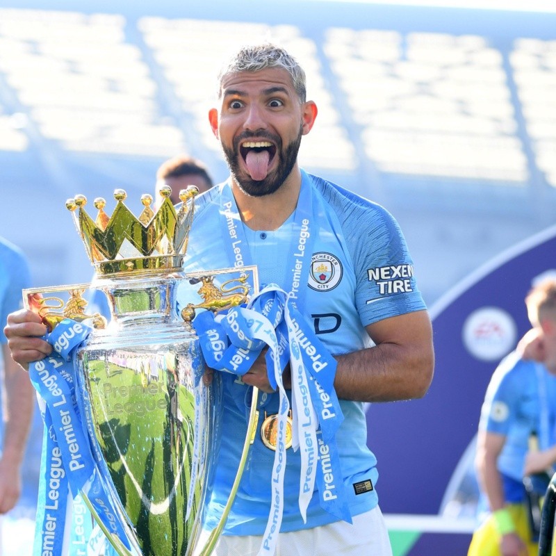 La alegría de Agüero en las redes sociales por el título de Manchester City