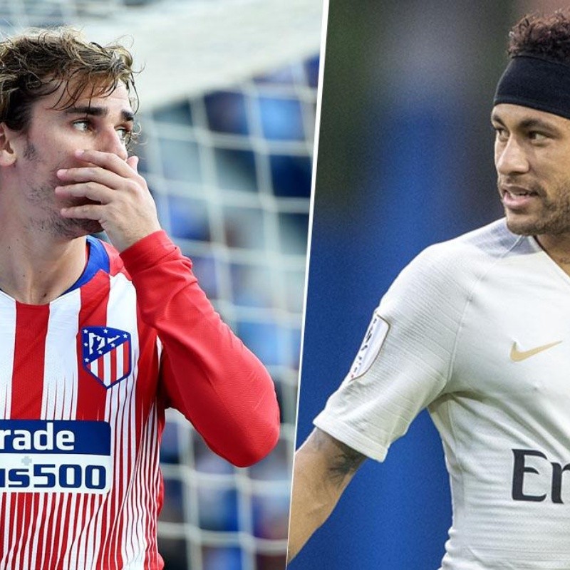 Griezmann anunció su salida del Atlético Madrid y su hermano subió una foto de Neymar