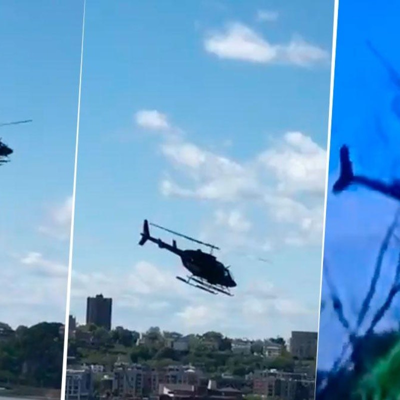 Video viral: un helicóptero se cayó en el Río Hudson y el piloto sobrevivió de milagro