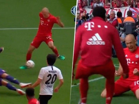 Robben se anotó en la fiesta del Bayern campeón y puso el quinto en su despedida