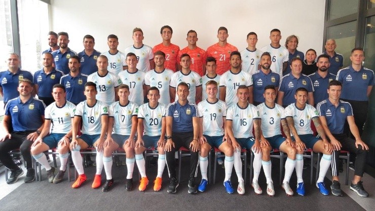 El plantel de la Sub 20. (Foto: Argentina)