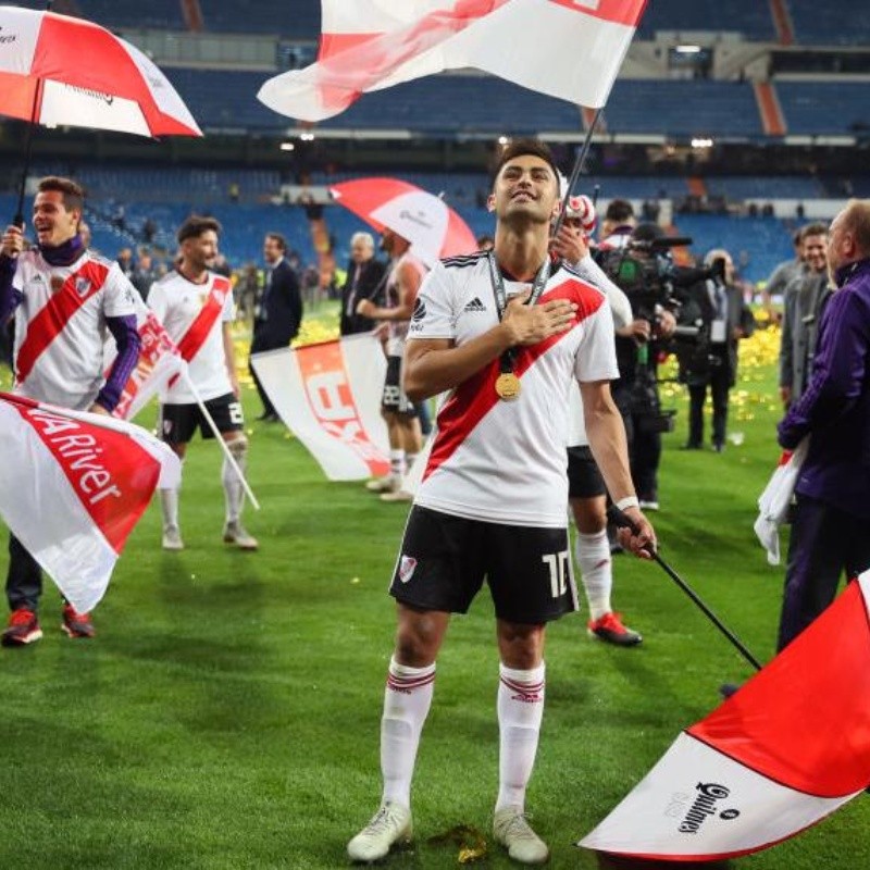 Con una foto del día más feliz, Pity Martínez saludó a River por su cumpleaños