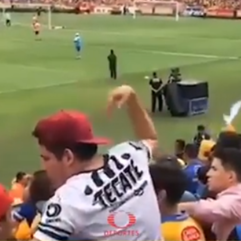 Insólito: un seguidor de Rayados fue a alentar a Tigres con la playera de su equipo