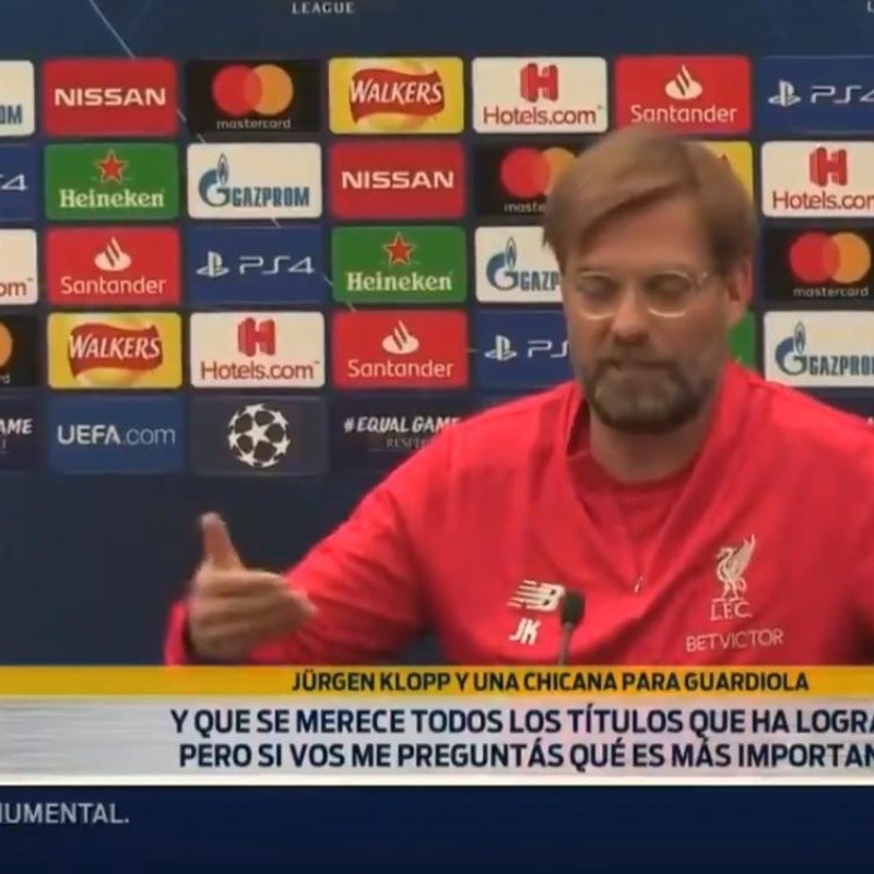 Klopp, en modo Dios: "Pep dijo que vale más la Premier porque hace mucho que no está en la final de la Champions"