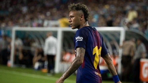 Neymar, en su último partido en el Barcelona.